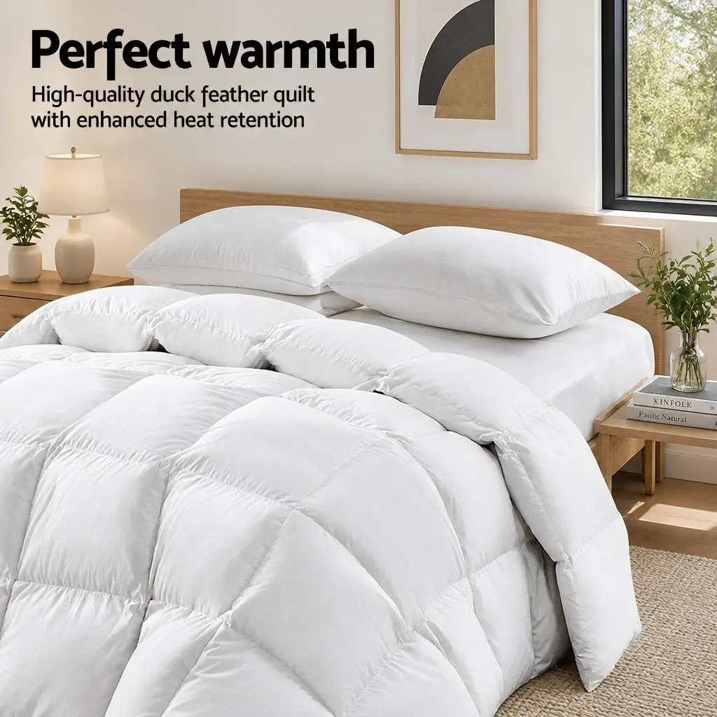 Duck Down Feather Quilt, Queen Size, 700GSM