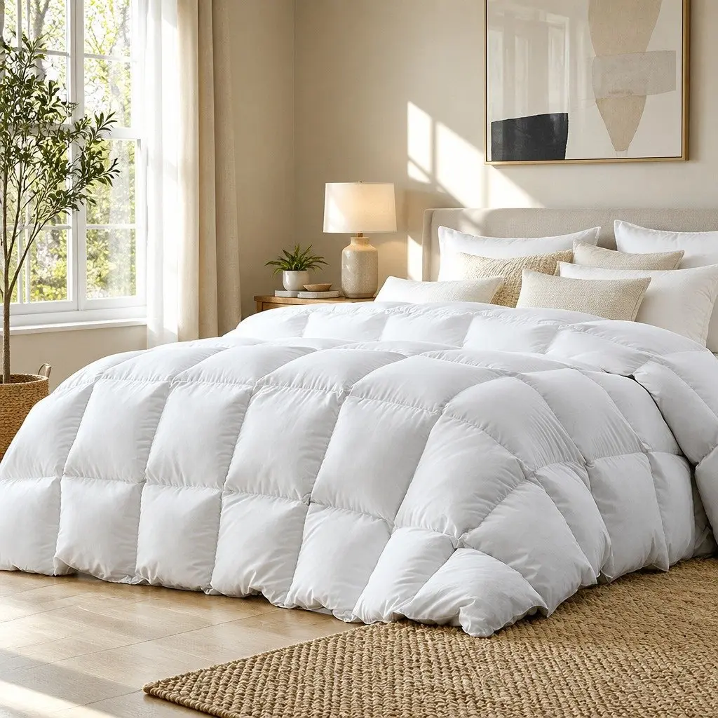 King Size Duck Feather Down Quilt 500GSM
