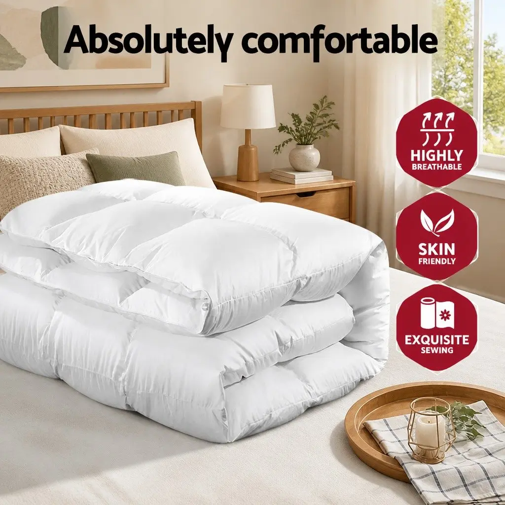 King Size Duck Feather Down Quilt 500GSM