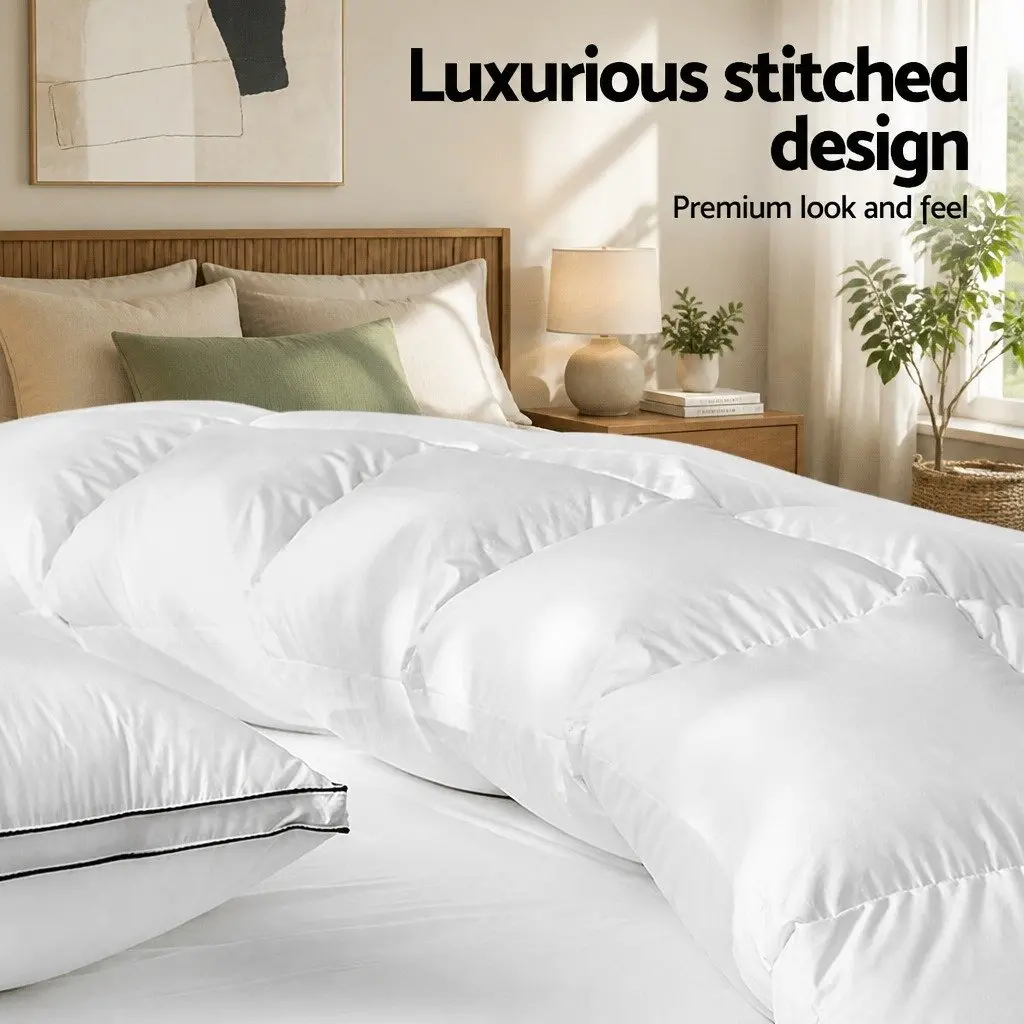 King Size Duck Feather Down Quilt 500GSM