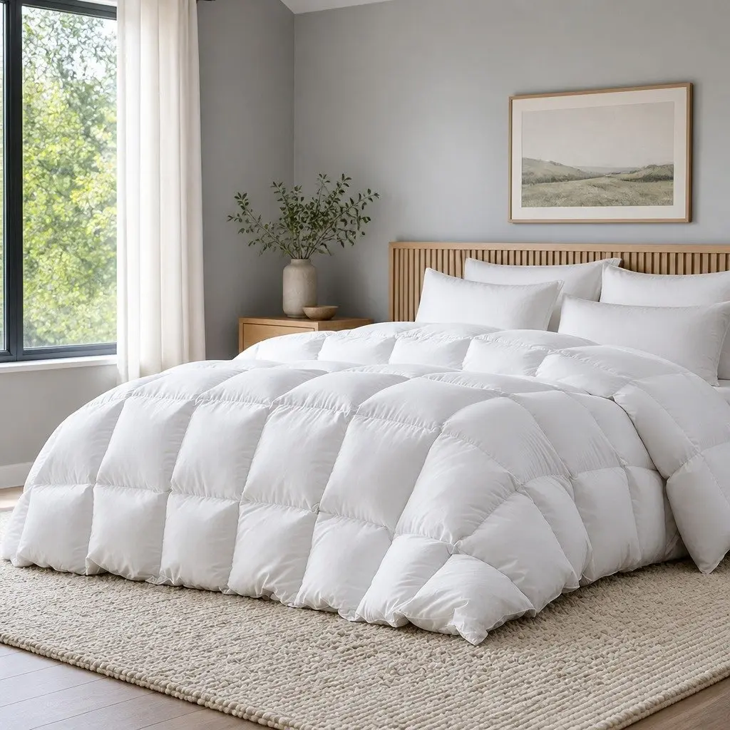 Duck Feather Down Quilt 500GSM Super King White