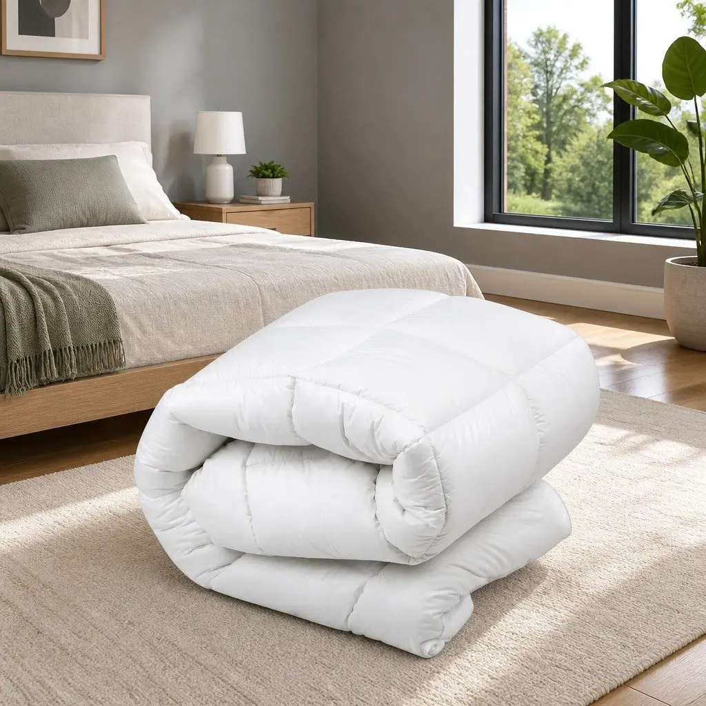 Duck Feather Down Quilt 500GSM Super King White