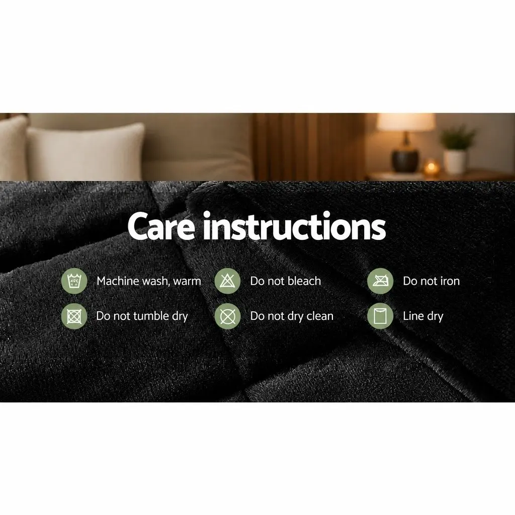 Charcoal Faux Mink Quilt Double Bed Set
