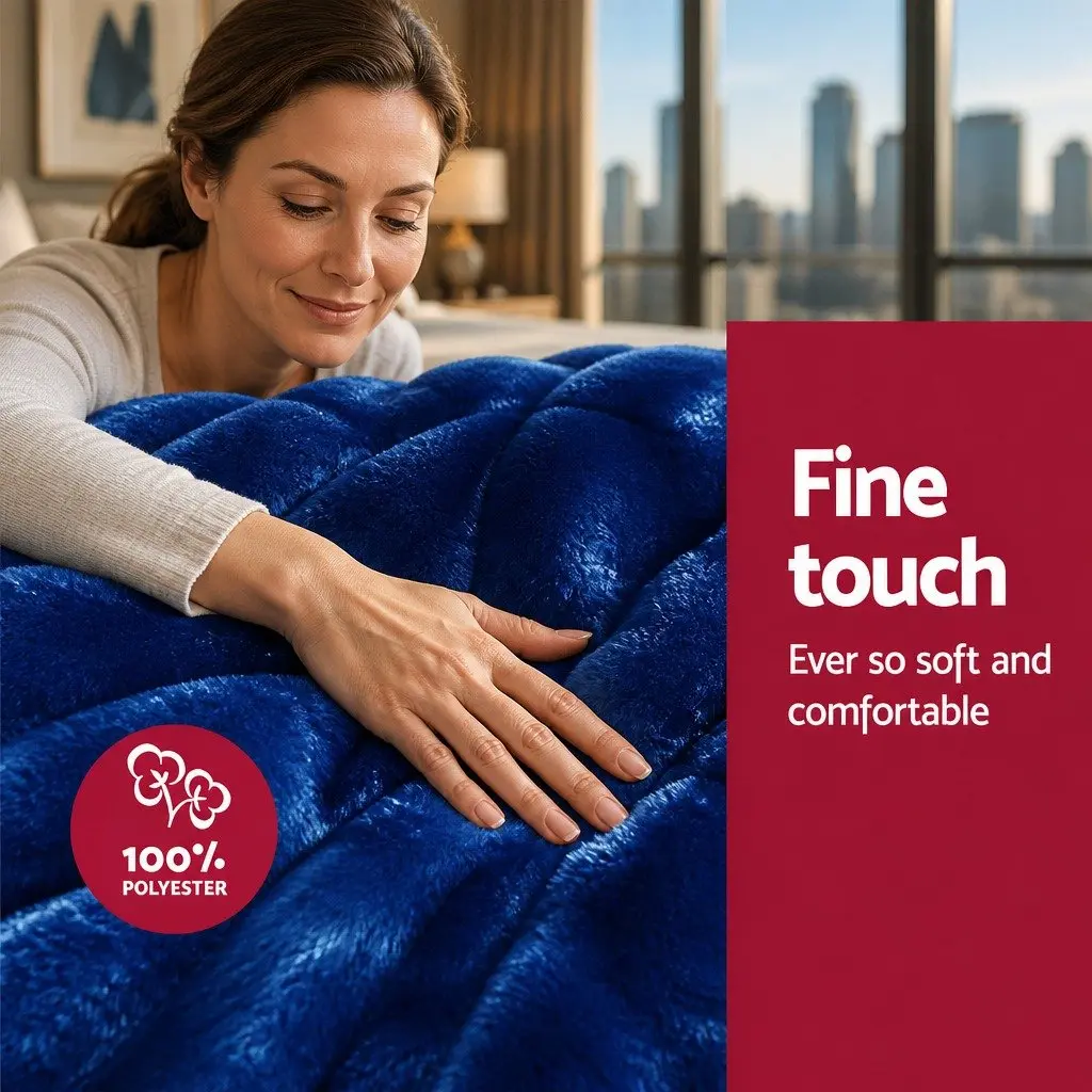 Double-Sided Faux Mink Quilt in King Size for Winter Comfort