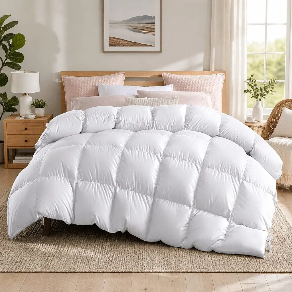 King Size Goose Down Feather Quilt 700GSM