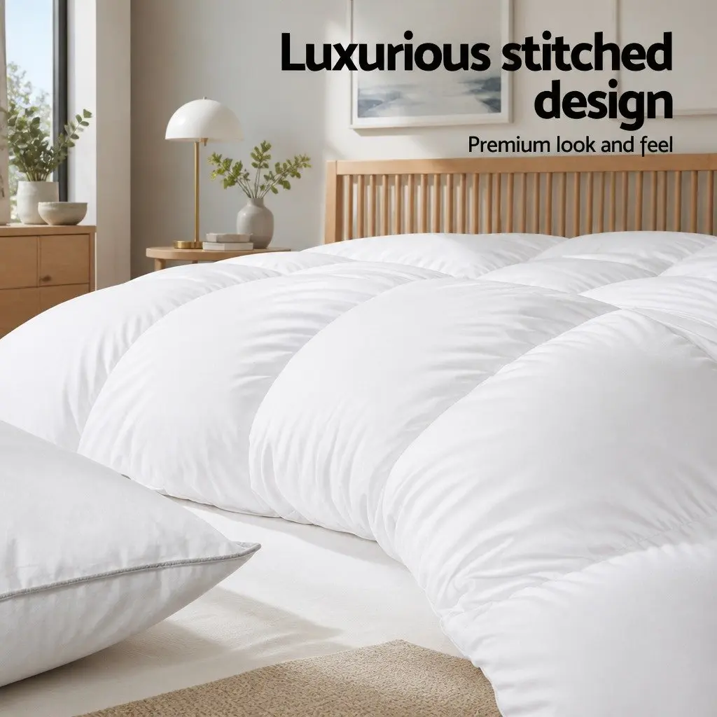 King Size Goose Down Feather Quilt 700GSM