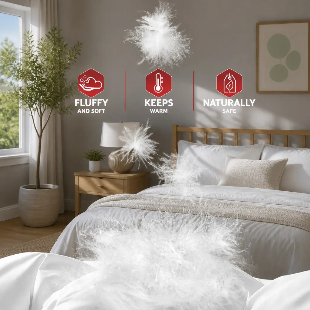 King Size Goose Down Feather Quilt 700GSM