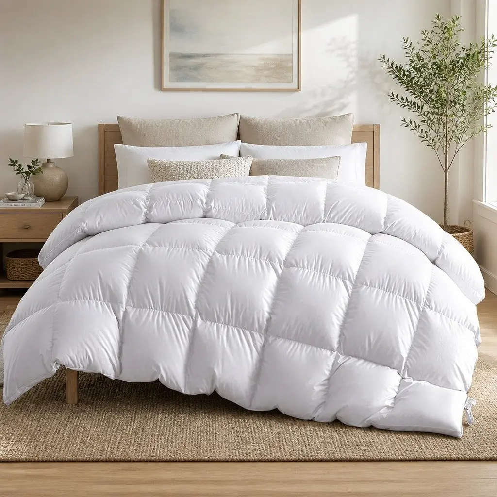Queen Size Goose Down Feather Quilt 700GSM