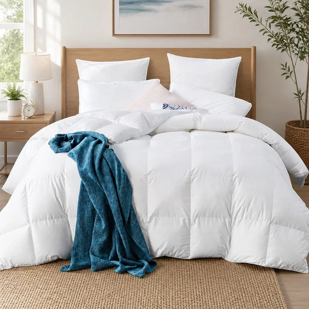 Queen Size Goose Down Feather Quilt 700GSM