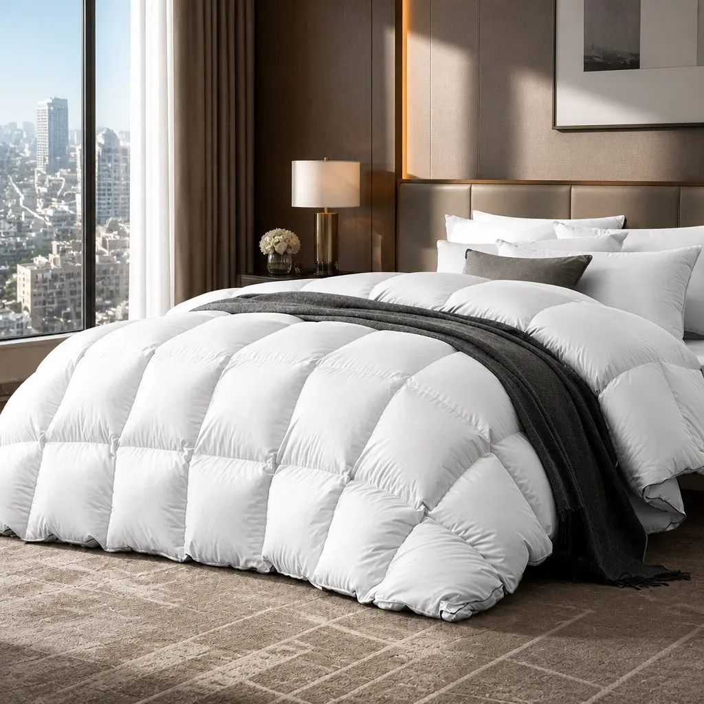 King Size Goose Down Feather Quilt 800GSM