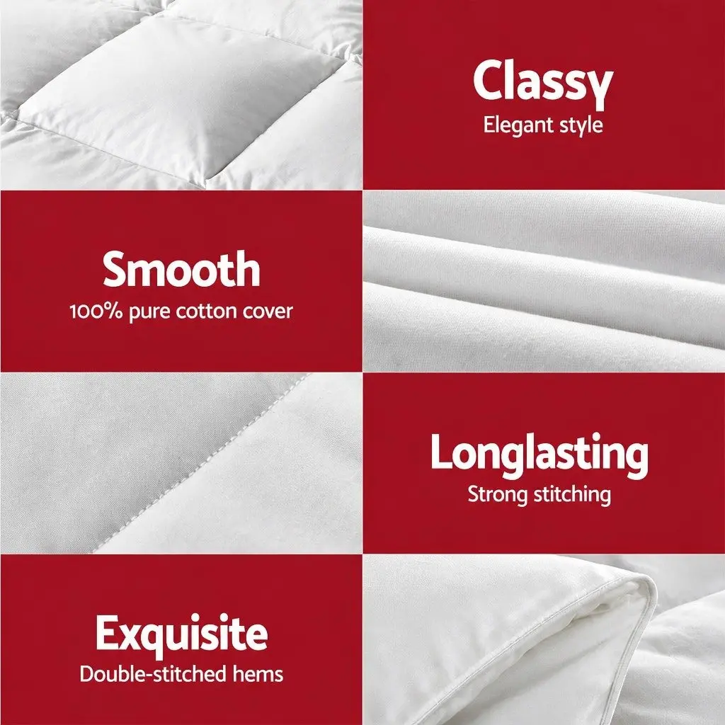 King Size Goose Down Feather Quilt 800GSM