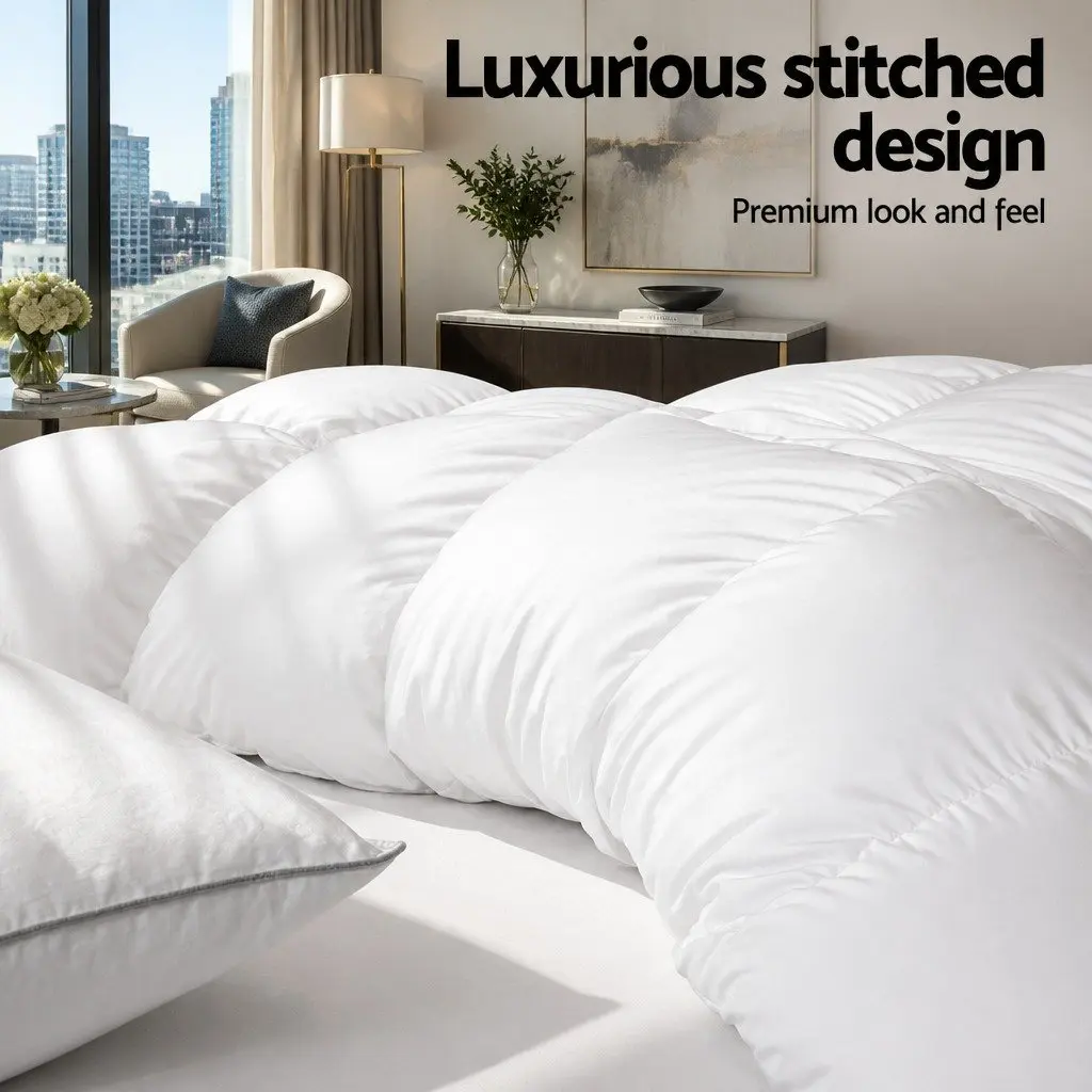 Super King Goose Down Feather Quilt 800GSM Winter Doona