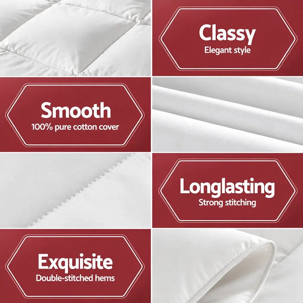 Super King Goose Down Feather Quilt 800GSM Winter Doona