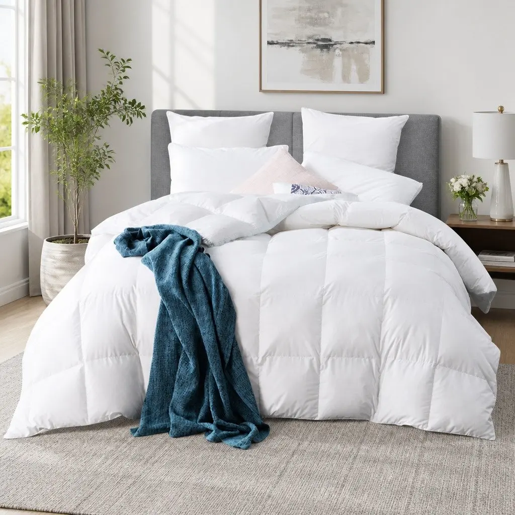 King Goose Down Feather Quilt 500GSM