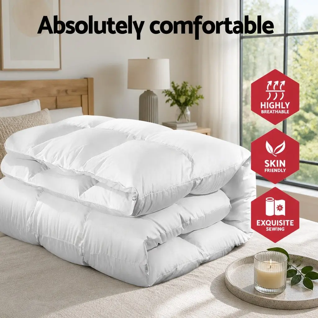 King Goose Down Feather Quilt 500GSM