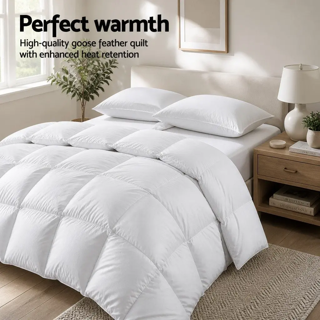 King Goose Down Feather Quilt 500GSM