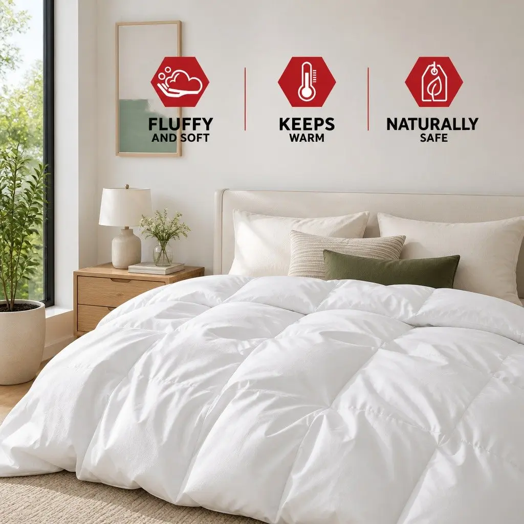 King Goose Down Feather Quilt 500GSM