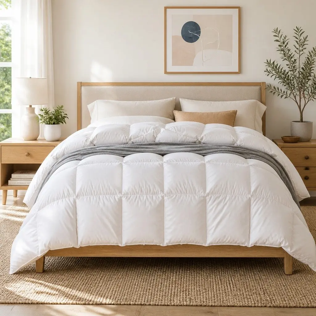 Queen Goose Feather Down Quilt 500GSM
