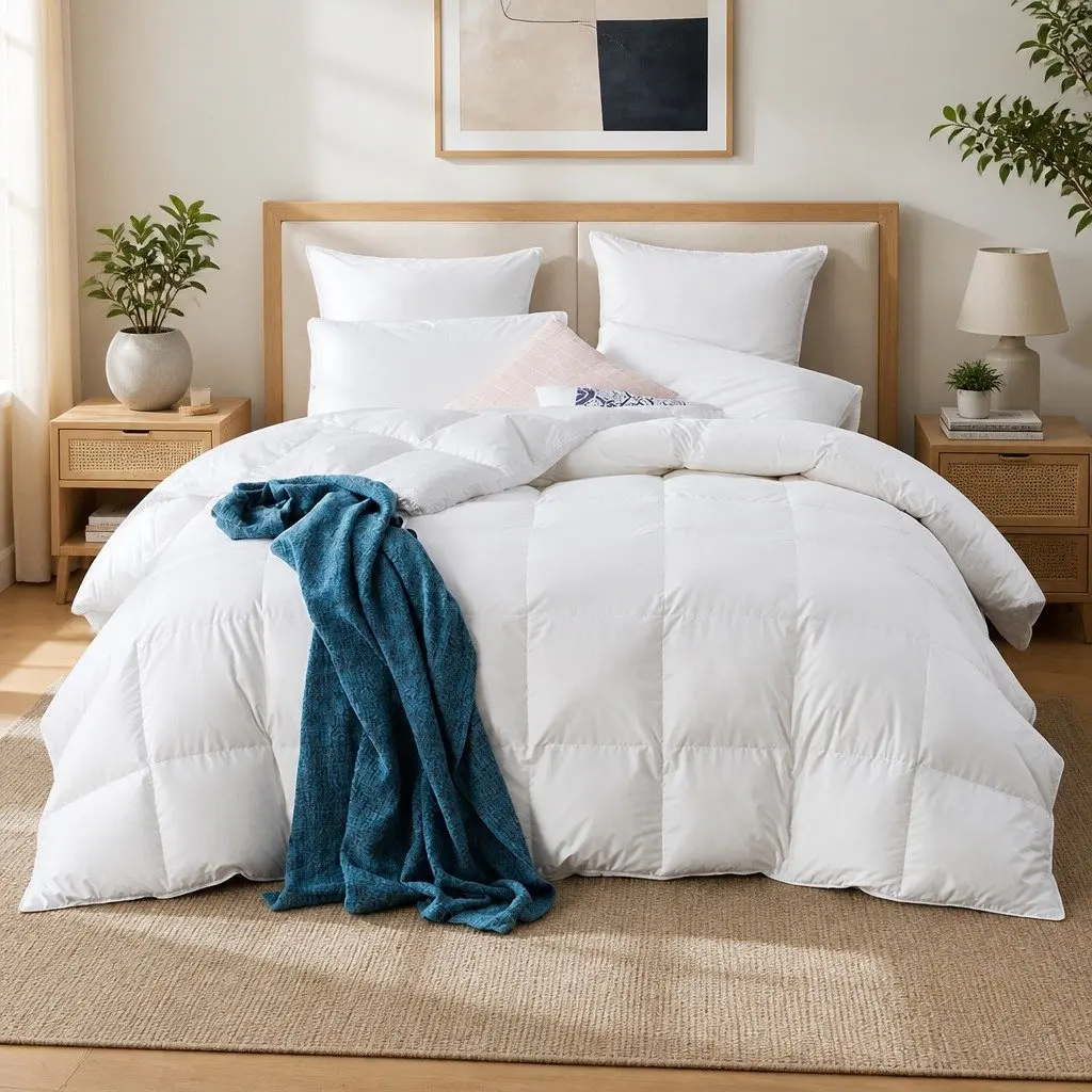 Queen Goose Feather Down Quilt 500GSM