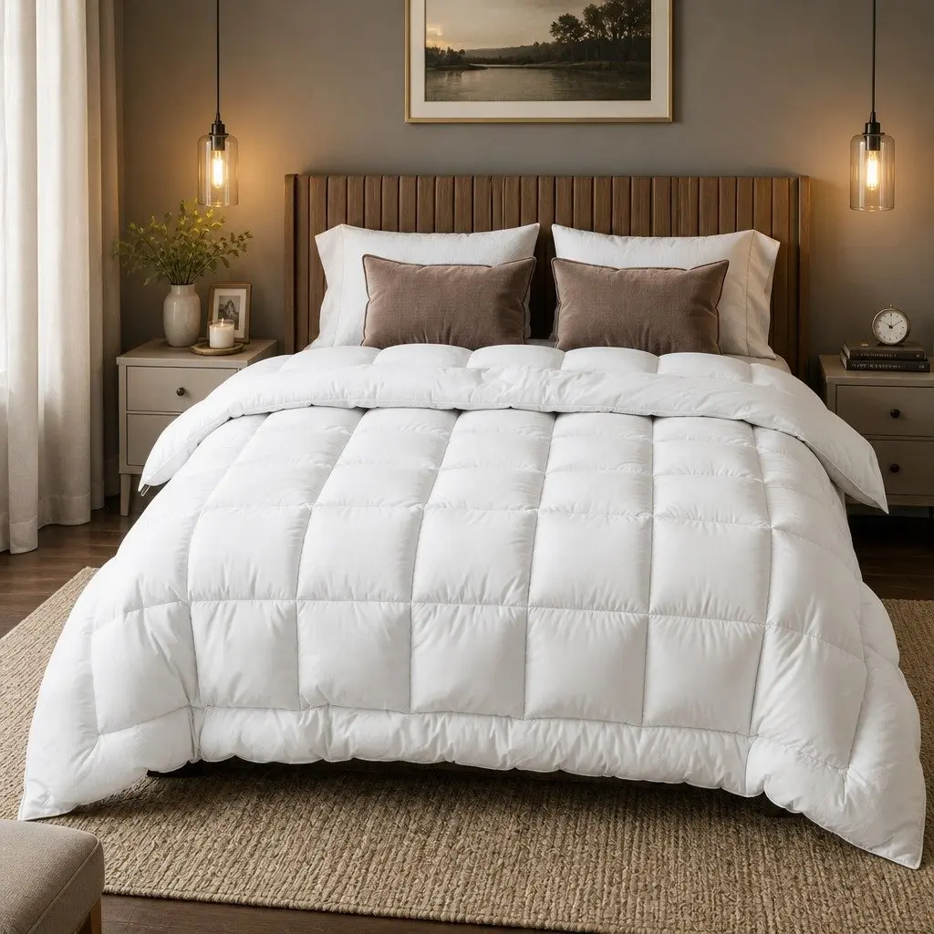 Super King Wool Quilt 800GSM Winter Doona with Baffle Box
