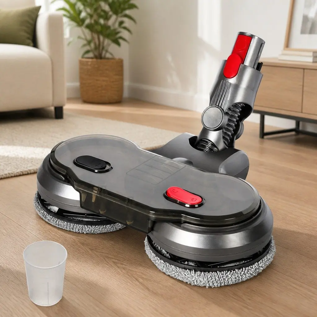 Dual Motor Mop Head for Vacuum Cleaners with Water Tank