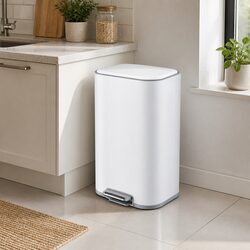 40L Steel Kitchen Trash Can with Soft Close Lid