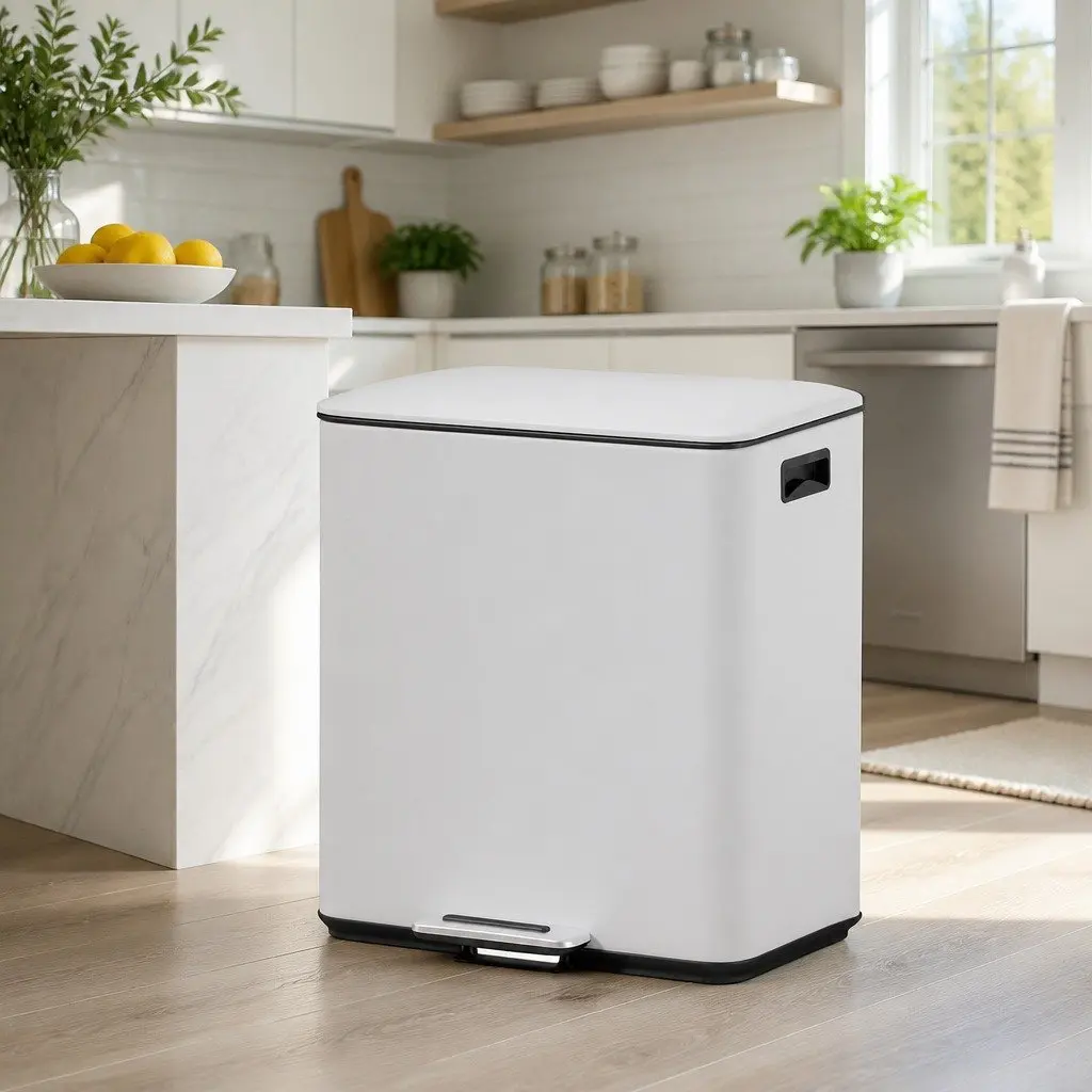 Dual Compartment Soft Close Rubbish Bin 40L
