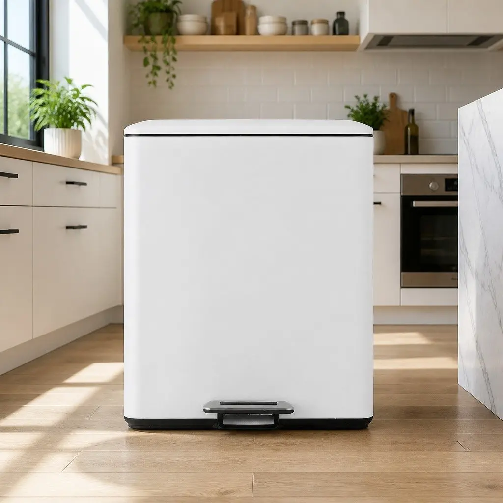 Dual Compartment Soft Close Rubbish Bin 40L