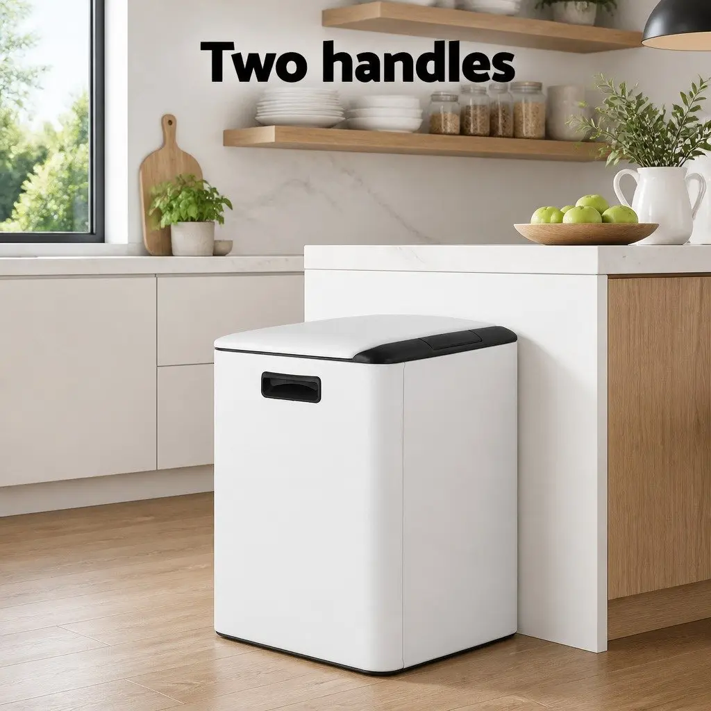 Dual Compartment Soft Close Rubbish Bin 40L