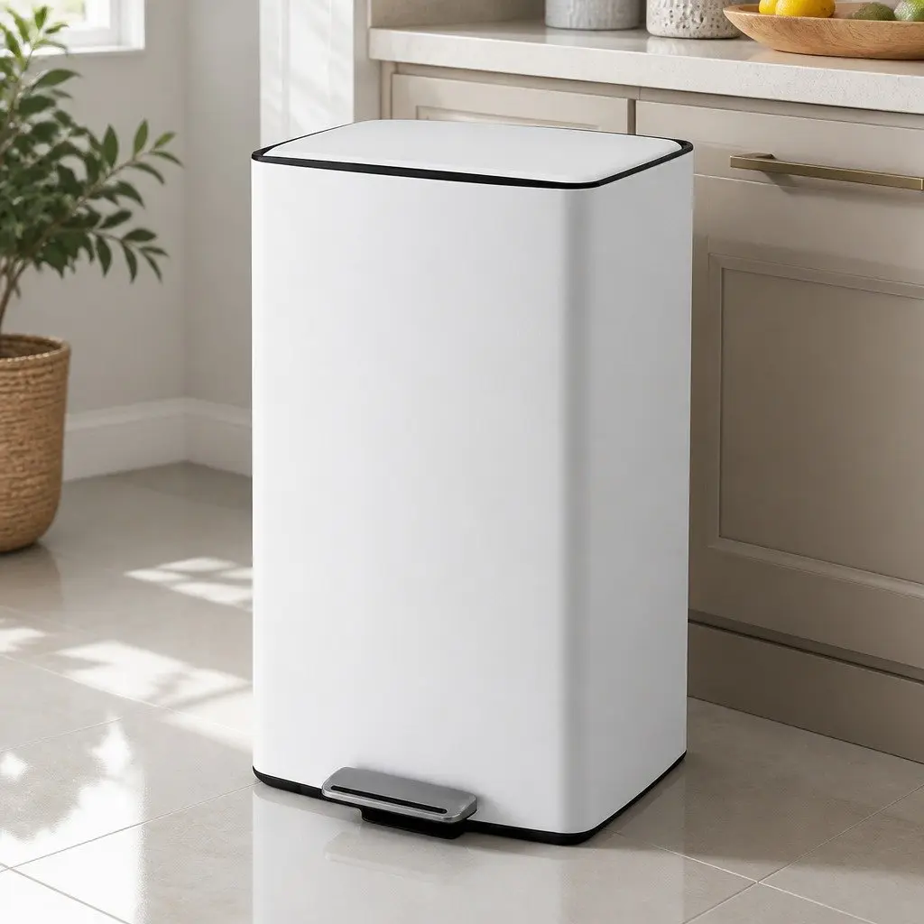 40L Stainless Steel Pedal Bin for Kitchen and Office