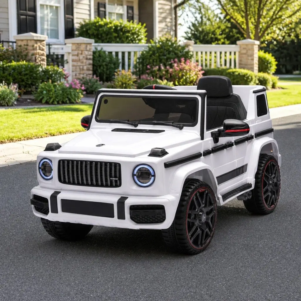 Kids Electric Ride On Car G63 Remote Control Toy White 3-4 Years