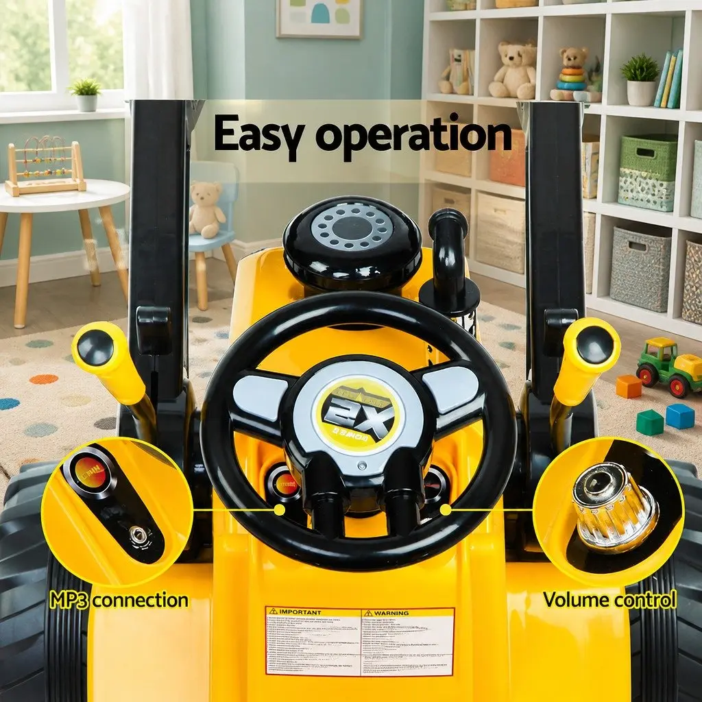 Kids Electric Ride On Bulldozer with Remote Control