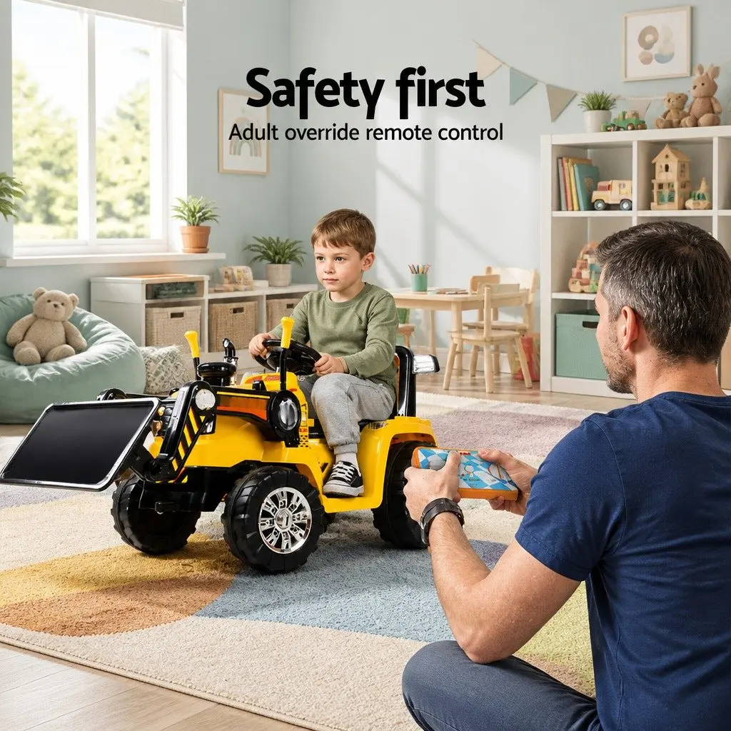 Kids Electric Ride On Bulldozer with Remote Control