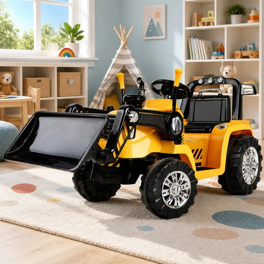 Kids Electric Ride On Bulldozer with Remote Control