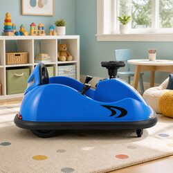 Premium Kids Ride On Bumper Car 6V with Remote Control - Blue
