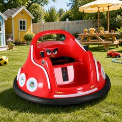 Kids Ride On Bumper Car Electric 6V Red Joystick Remote Control Toy Vehicle