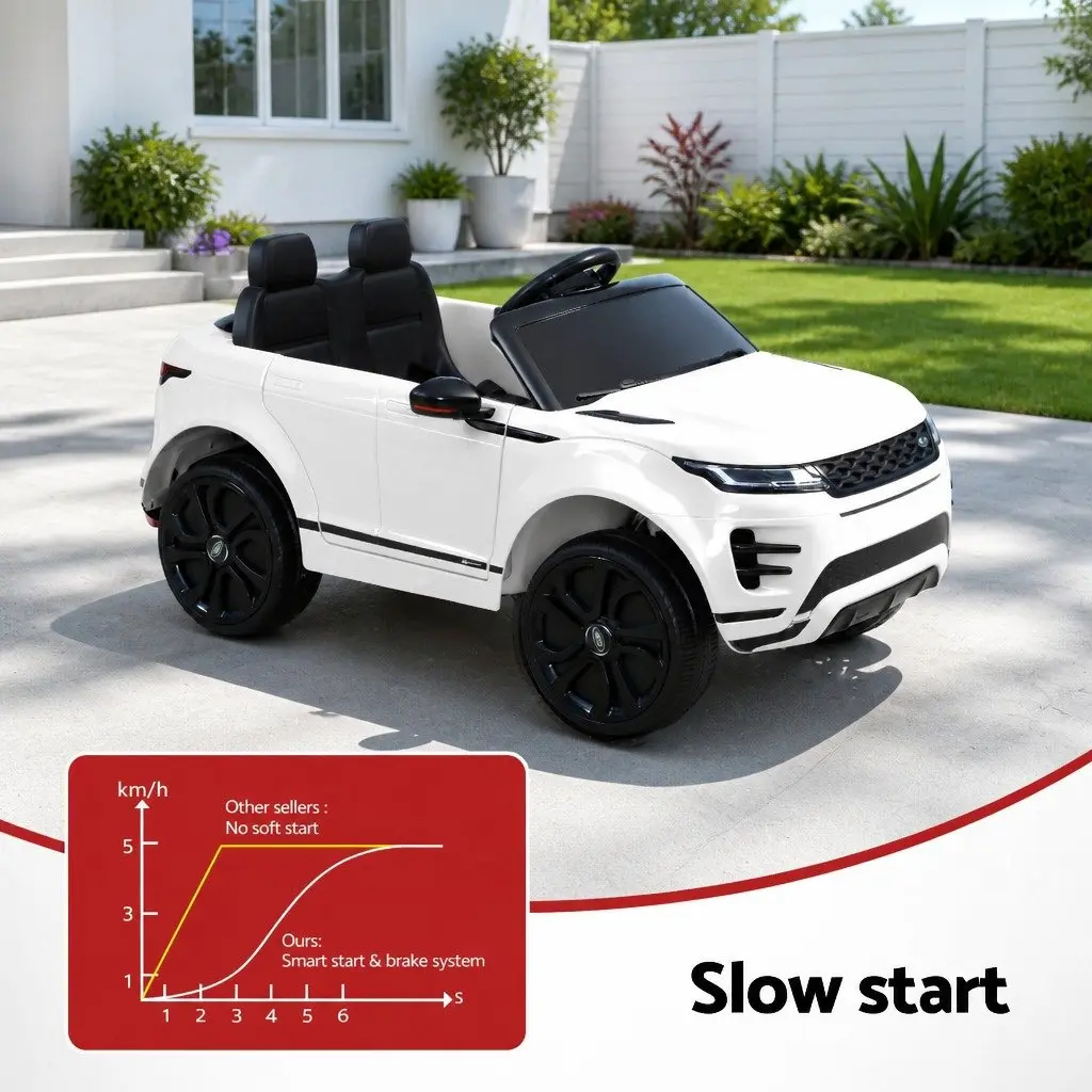 Ride On Car Electric 12V Battery Powered Toy Remote Control White