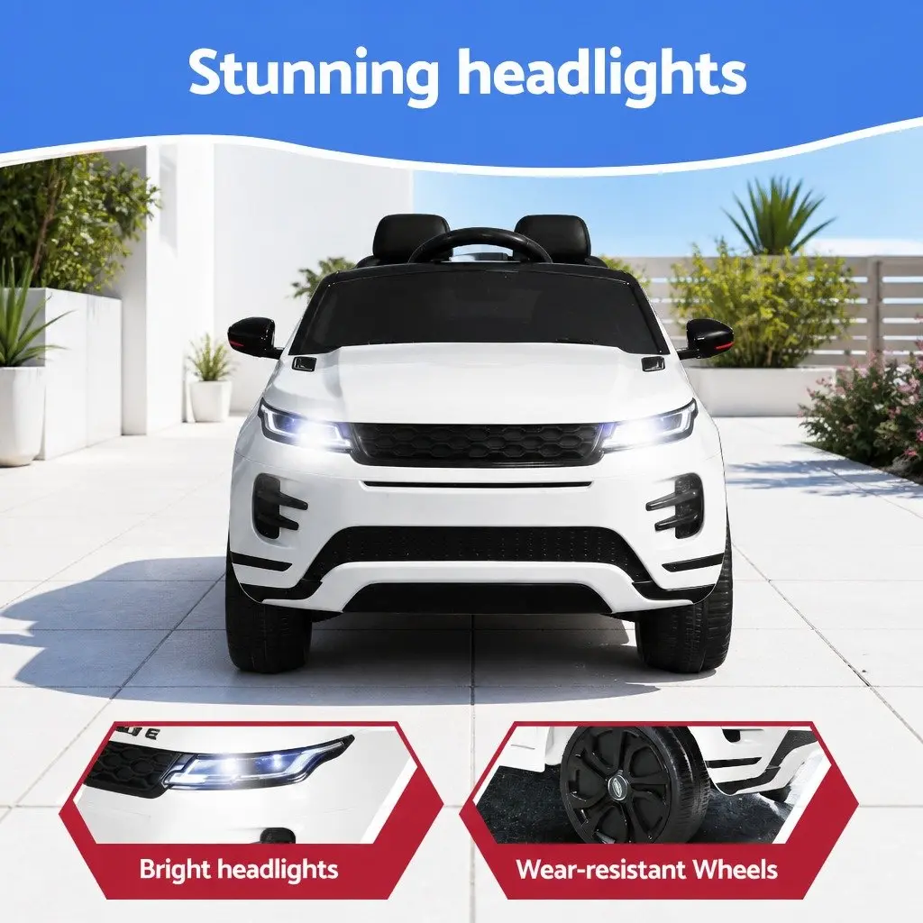 Ride On Car Electric 12V Battery Powered Toy Remote Control White