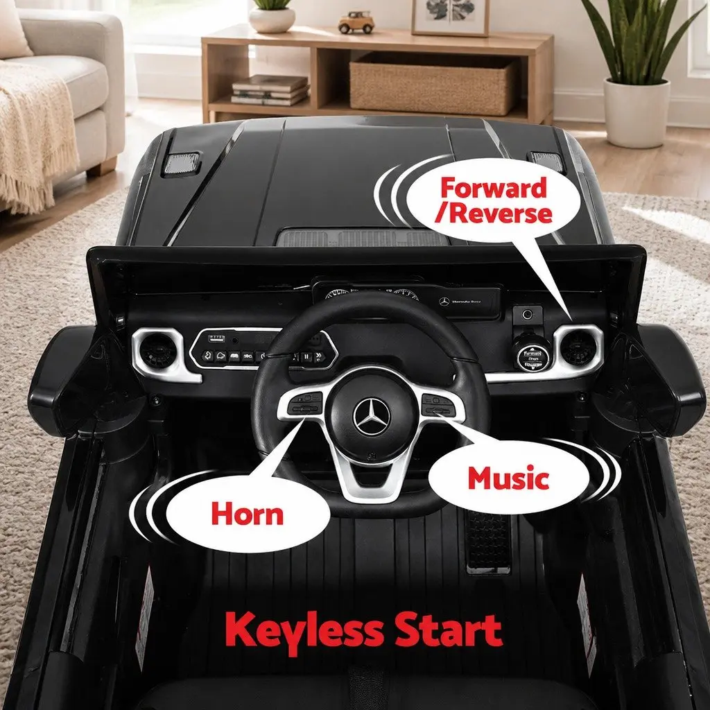 Ride On Car Electric Toy 12V Black