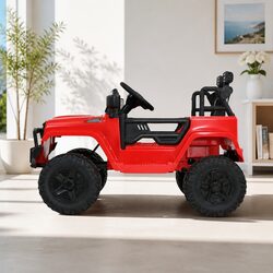 12V Red Electric Jeep Ride On Car for Kids with Remote