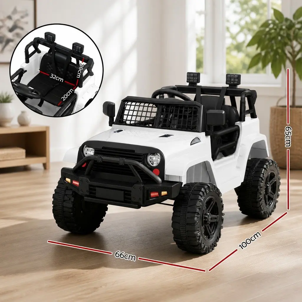 Ride On Car Electric Jeep 12V Battery Operated White