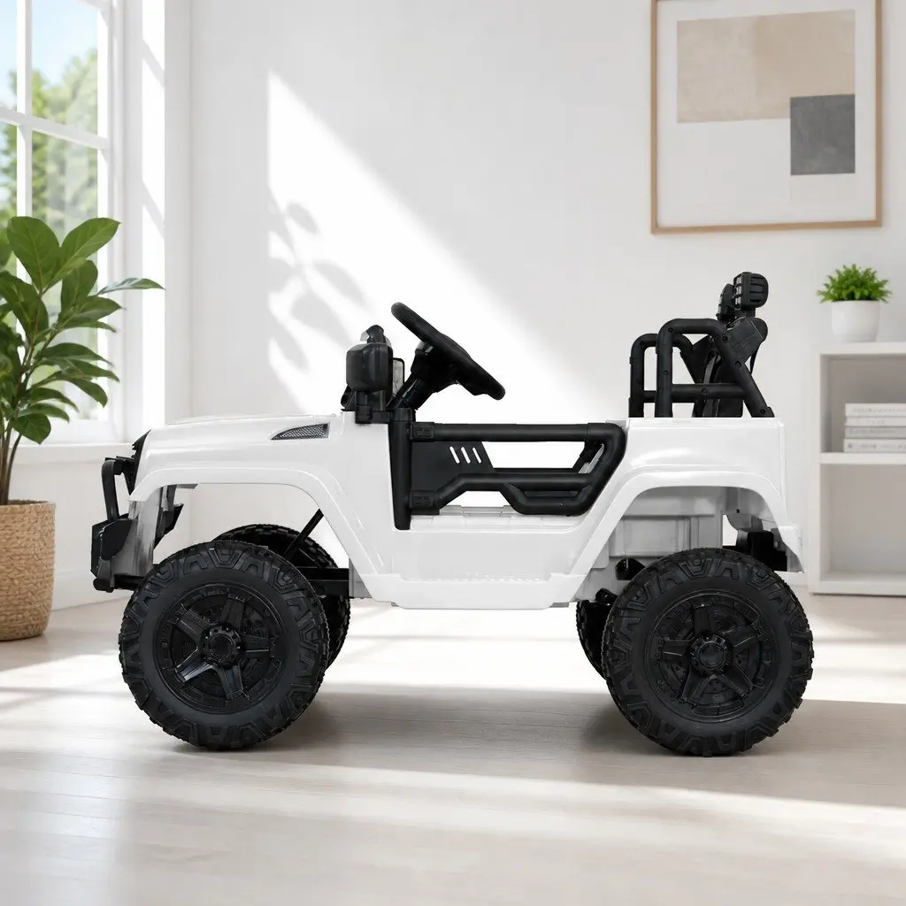 Ride On Car Electric Jeep 12V Battery Operated White