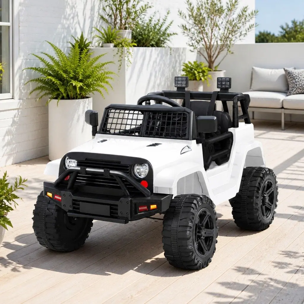 Ride On Car Electric Jeep 12V Battery Operated White
