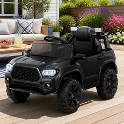 12V Black Electric Ride On Car Tacoma Jeep for Kids