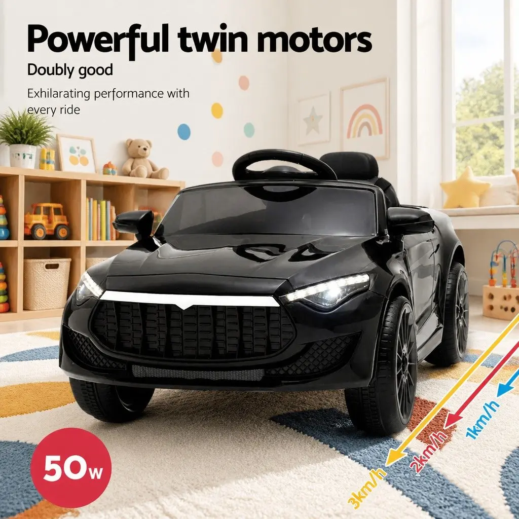 Ride On Car 12V Electric Battery Powered Toy Black