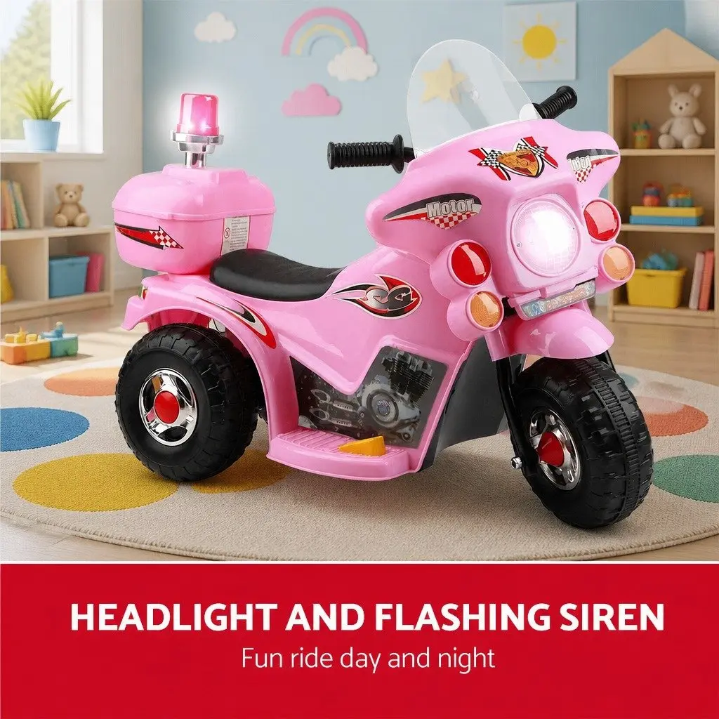 Kids Ride On Motorcycle 6V Battery Pink