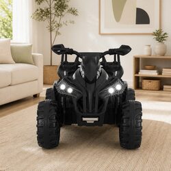 Kids Ride On ATV Electric Quad Motorbike 12V Black Toy Car with Storage