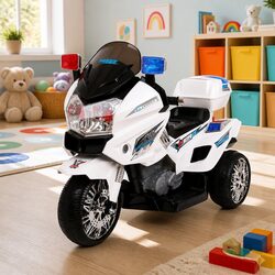 Police-Themed Electric Ride-On Car for Kids