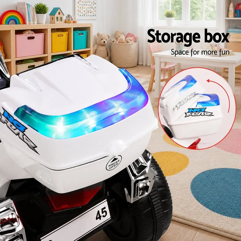 Police-Themed Electric Ride-On Car for Kids