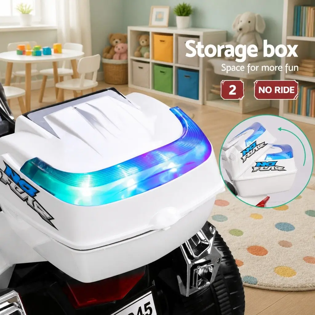 Police-Themed Electric Ride-On Car for Kids